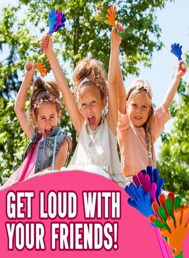 Playbees Colorful Hand Clappers - 12 Pack - 7" Noisemakers for Ultimate Party Fun - Sporting Spectacles, Birthday Extravaganzas, and Graduation Celebrations - Image 5